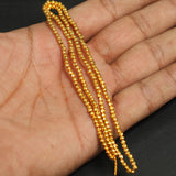 2.5mm Brass C Cut Gold Beads