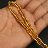 3mm Brass C Cut Gold Beads