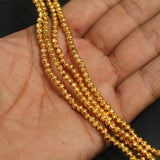 4mm Brass C Cut Gold Beads