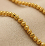 2 Strings 5-6mm Brass C Cut Gold Beads