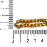 6mm Brass C Cut Gold Beads