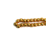 6mm Brass C Cut Gold Beads