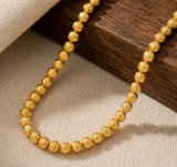 2 Strings 3-10mm Brass Single Bindi Gold Beads