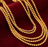 2 Strings 3-10mm Brass Single Bindi Gold Beads