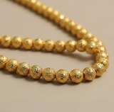 2 Strings 3-10mm Brass Single Bindi Gold Beads