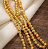 2 Strings 3-10mm Brass Single Bindi Gold Beads