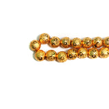 8mm Brass 3 Bindi Gold Beads