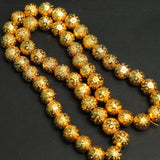 12mm Brass 4 Bindi Gold Beads