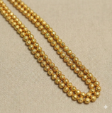 2 Strings 3-10mm Brass Football Golden Beads