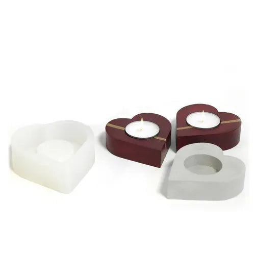 Silicone Heart Shape- Tealight Candle Holder Mold