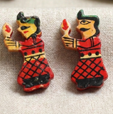 20 Pcs Wooden Colored Raja Beads