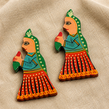 10 Pcs, 3 Inches Wooden Colored Big Rani Beads