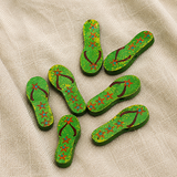 20 Pcs, Wooden Sleeper Beads Green