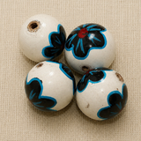 20 Pcs Wooden Round Beads 1.25 Inch
