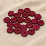 100Gm, 4x15mm Disc Wooden Beads Natural