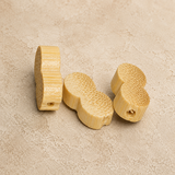 100Gm, 16x8mm Cream Wooden Beads