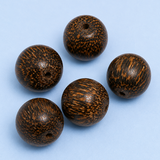 100Gm, Palm Color Wooden Round Beads