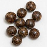 100Gm, Palm Color Wooden Round Beads