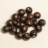 100Gm, Wooden Round Beads Brown