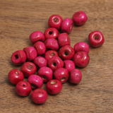 200 Pcs, 5x7mm Colored Wooden Beads Round