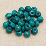200 Pcs, 5x7mm Colored Wooden Beads Round