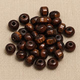 200 Pcs, 5x7mm Colored Wooden Beads Round