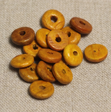 100 Pcs, 12mm Colored Wooden Beads Disc