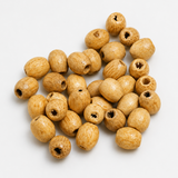 200 Pcs, 6x5mm Colored Wooden Beads Oval