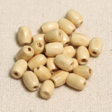 100 Pcs, 8x5mm Colored Wooden Beads Oval