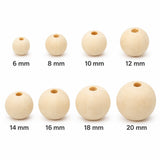 6-20mm AAA Quality Natural Round Wooden Beads