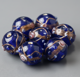 20 Wedding Cake Round Beads 12mm