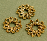 10 Pcs Wire Mesh Beads Golden 32mm