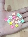 10mm Multicolor Flower Acrylic Beads