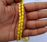 2 strings 6x4mm Fire Polish Glass Beads Yellow