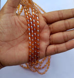 12 Strings 6x4mm Fire Polish Glass Beads Brawn