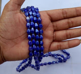 12 Strings 10x5mm Fire Polish Glass Beads Blue