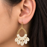 Shell Charm Raffia Earring