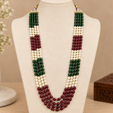 Multi-Color Pearl & Beaded Layered Necklace