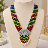 Multicolor Peacock Beaded Necklace