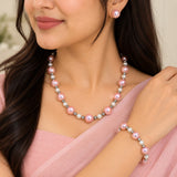 Blush Pink Pearl Jewellery Set
