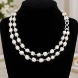 Lustrous White Gemstone Necklace