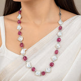 Blush Pink & White Pearl Necklace