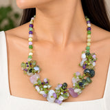 Pastel Green & Lavender Statement Necklace