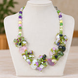 Pastel Green & Lavender Statement Necklace