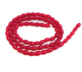 1 String, 3mm Jaipuri Beads Red Oval