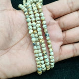 1 String Marble Round Beads Olive Green 5mm