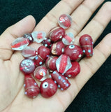 70+ Fancy Ten Beads Red 10-20mm