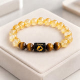 Pisces Citrine & Tiger Eye Zodiac Bracelet