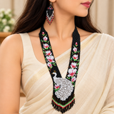 Handmade Lotus Swan Beaded Necklace Set