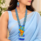 Handmade Multicolor Parrot Design Tribal Beaded Necklace Set